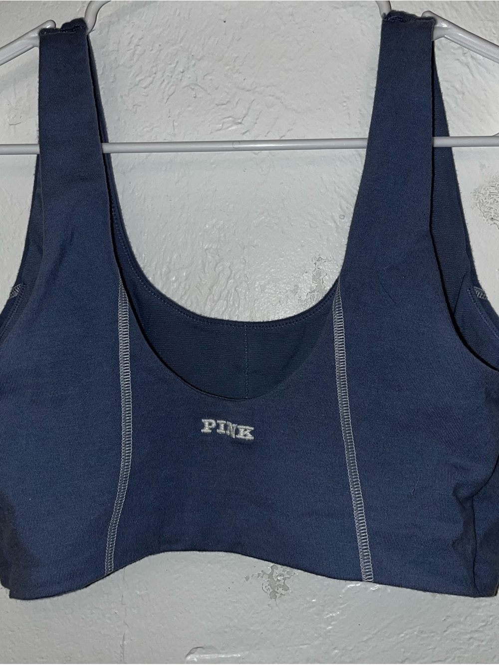 PINK Victoria's Secret Navy Blue Logo Sports Bra